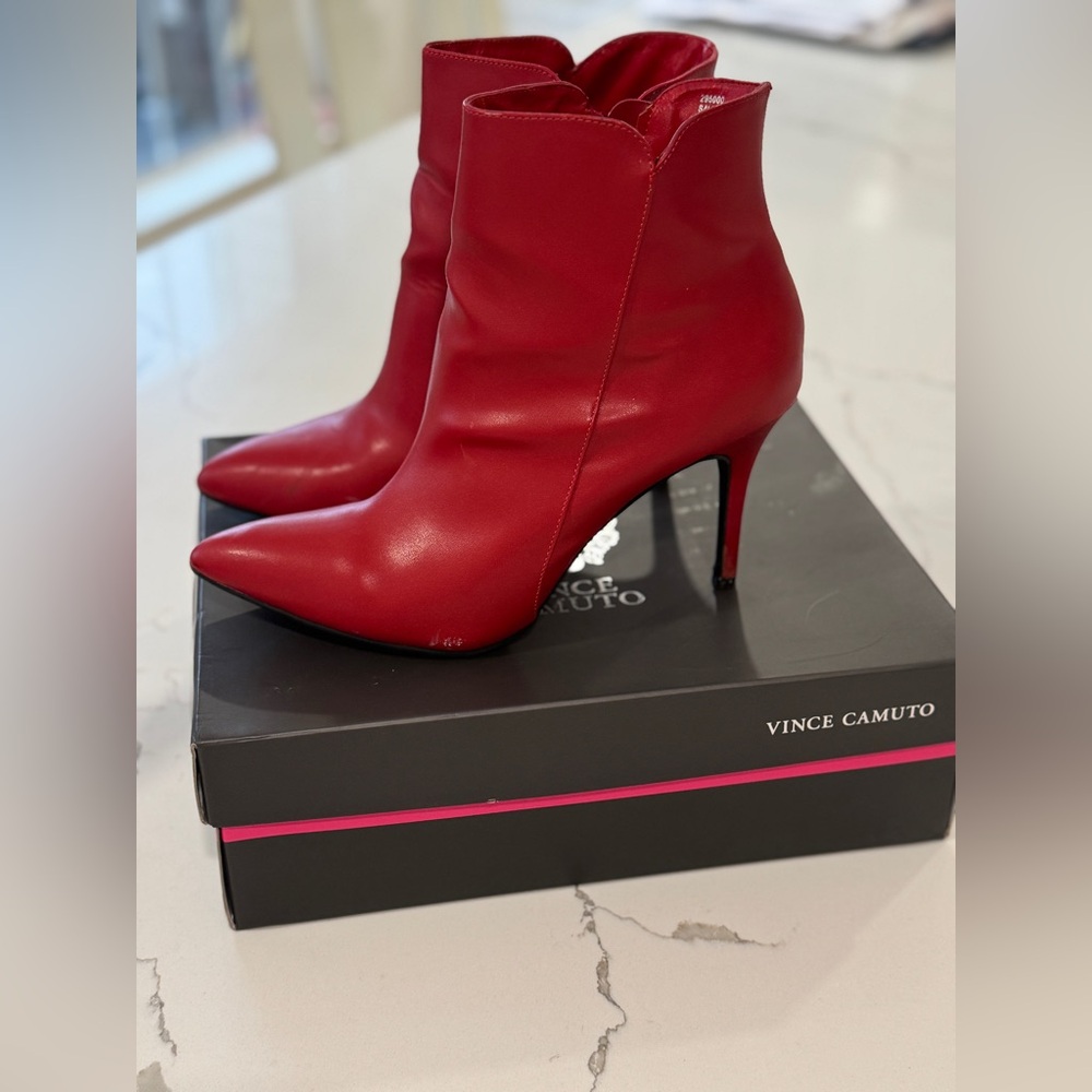 Vince Camuto Women's Red Leather Boots